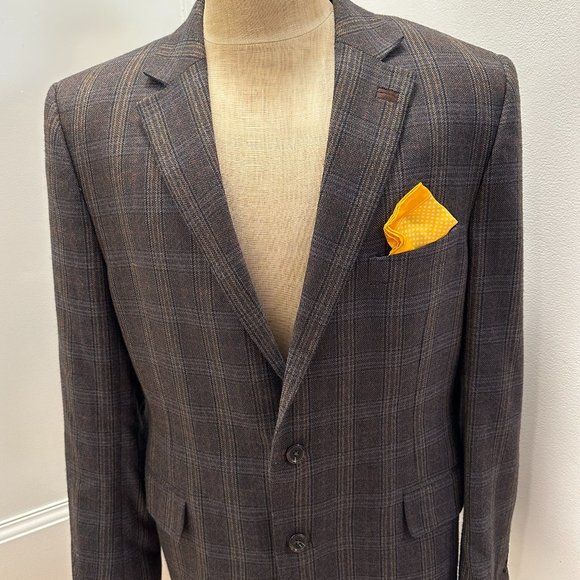 Stafford Other - Stafford Sports jacket / Sport coat w/elbow patches (Brown) Wool Blend 46R Slim